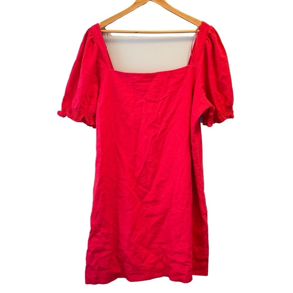Draper James Red Linen Mini Dress